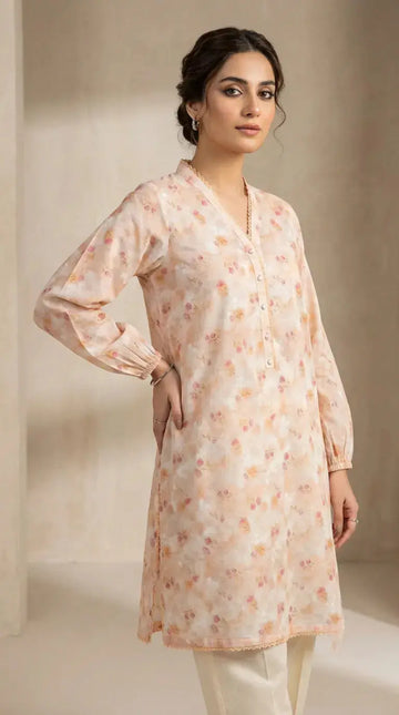 Peach Sorbet Stitched Kurti | Premium 1-Piece Collection