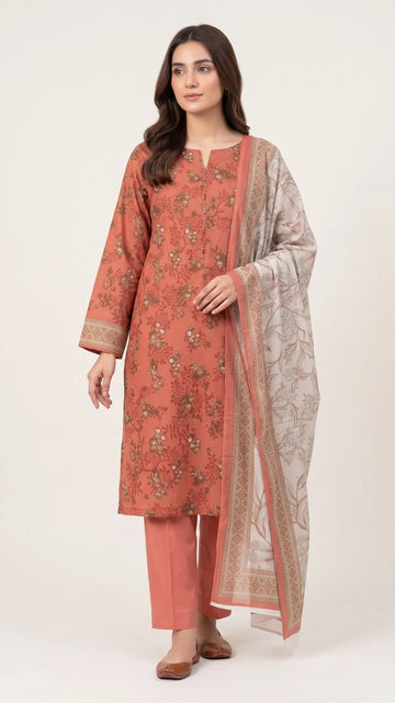 3 Piece – Printed Lawn Suit (Unstitched) - GULABI