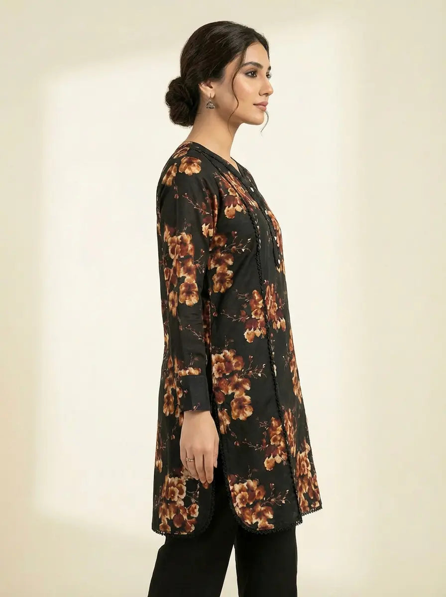 Smoked Amber Stitched Kurti | Premium 1-Piece Collection