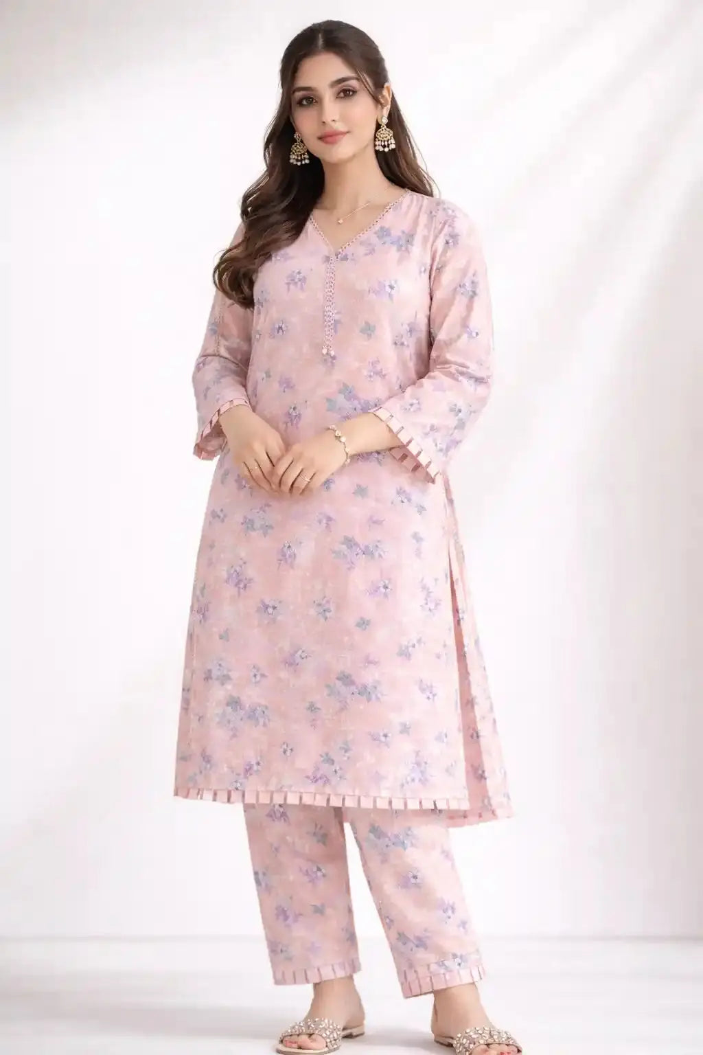 Blush Petal 2-Piece Suit | Premium Cambric Collection